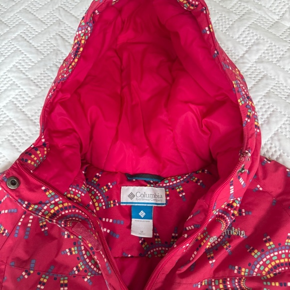 Columbia Omni Shield Quilted Insulated Pink Winter Snow Jacket Coat Girl Medium - Picture 9 of 12